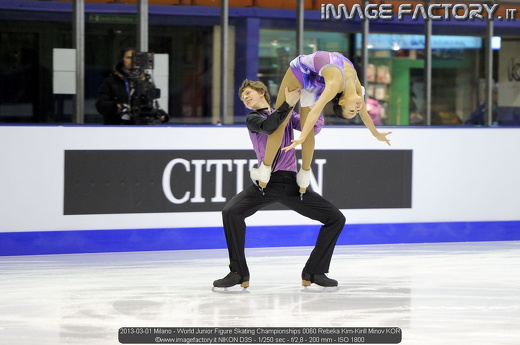 2013-03-01 Milano - World Junior Figure Skating Championships 0060 Rebeka Kim-Kirill Minov KOR